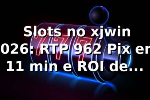 📊 Slots no xjwin 2026: RTP 96,2%, Pix em 11 min e ROI de bônus sob análise